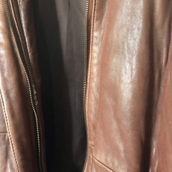 ~Georgetown Design Brown Leather Jacket~ - Picture 5 of 11